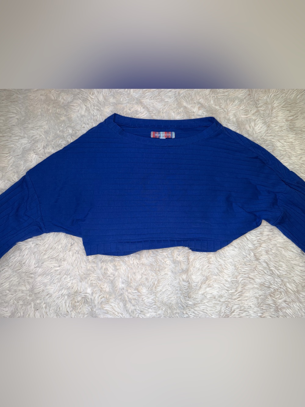 Urban Outfitters Royal Blue Ribbed Crop Top